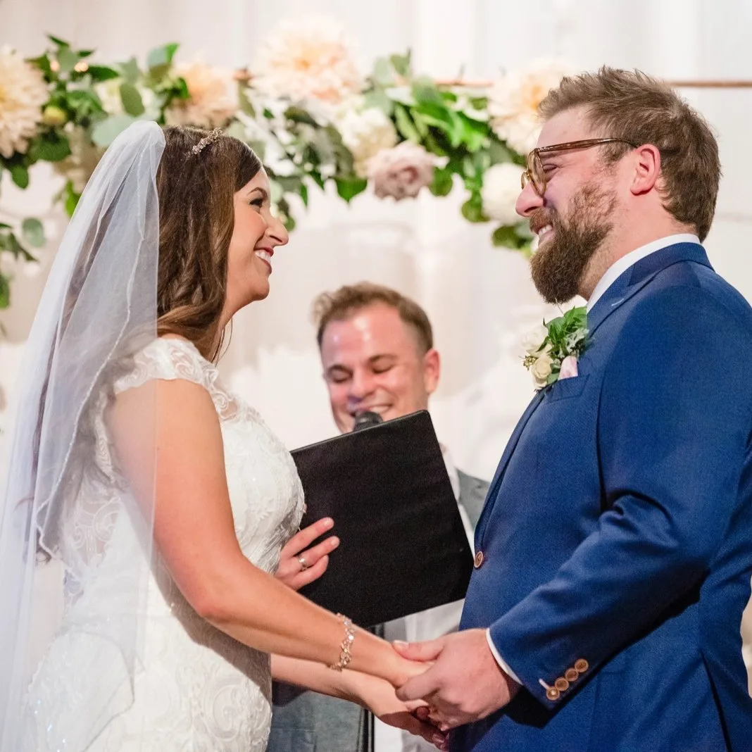 Schwa Potter officiating a wedding ceremony